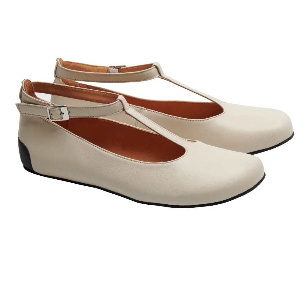 Женские балетки ZAQQ QITE Beige (бежевый цвет) — фото 1 из 10