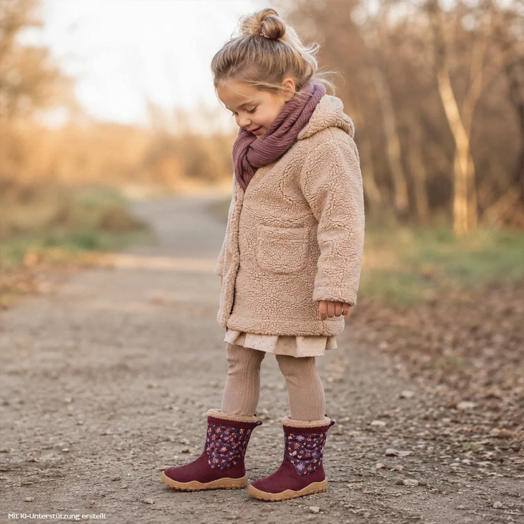 Зимние босоногие ботинки bLIFESTYLE alpakaSTYLE — ягодный