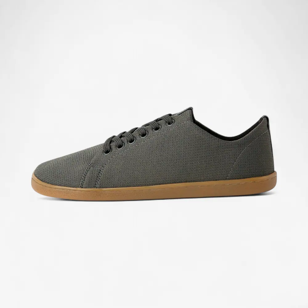 Босоногие кроссовки Feelgrounds Original Knit — графитовый с бежевой подошвой