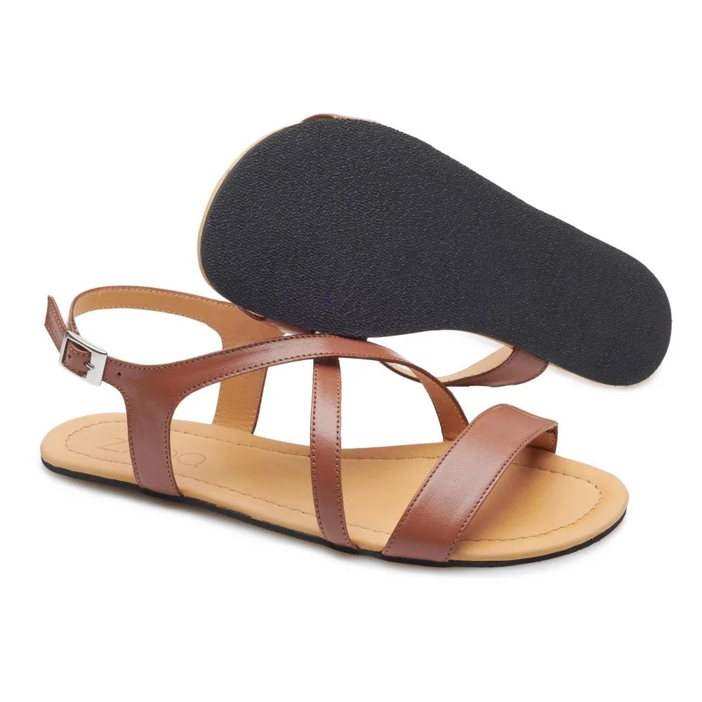Женские сандалии ZAQQ QEE Cognac (коньячный цвет), фото 2