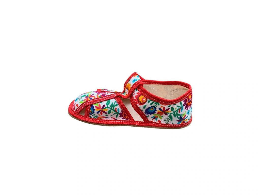 Тапочки Baby Bare Slippers — красный, белый (детские), фото 4