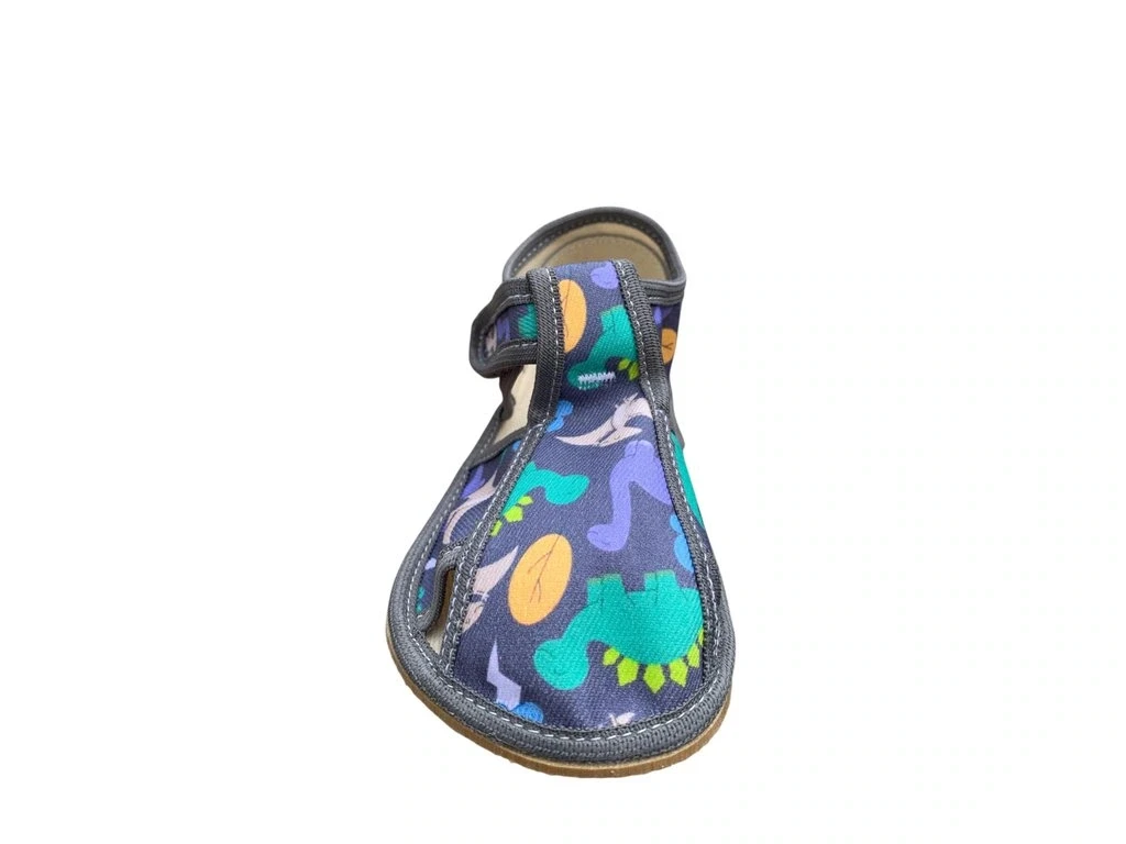 Тапочки Baby Bare Slippers — зелёный, серый (детские), фото 2