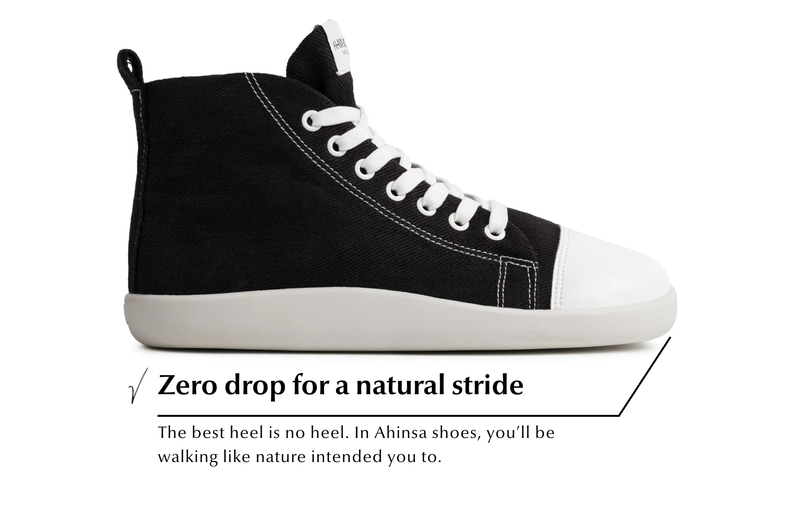 Кроссовки Ahinsa Street Hemp High-Top Barefoot — чёрный, фото 6