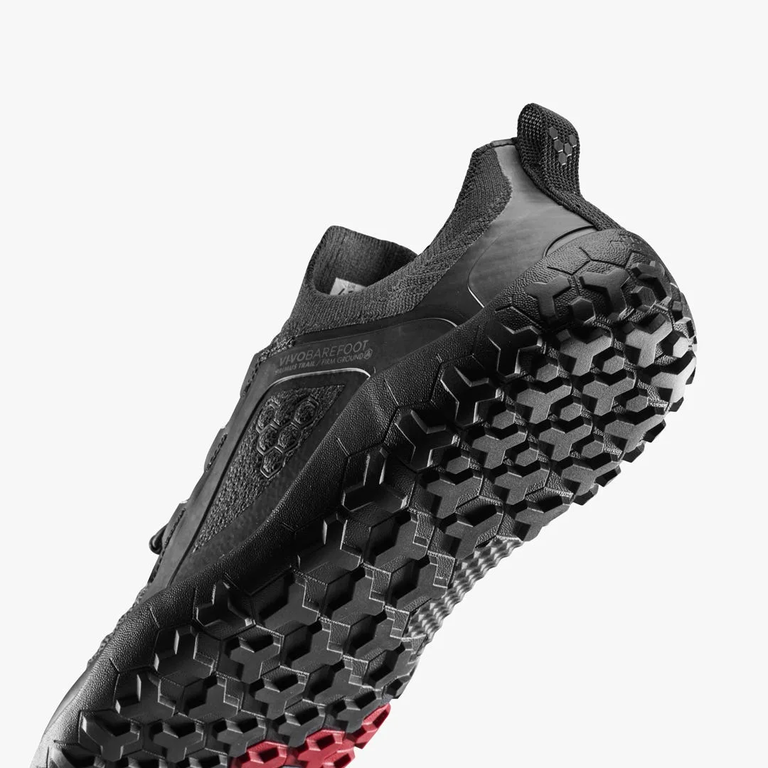 Кроссовки Vivobarefoot Primus Trail Knit FG Grounding — мужская модель, чёрный, фото 7