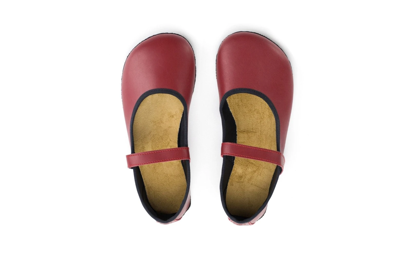 Балетки Ahinsa Ananda Ballet с ремешком Barefoot — бордовый, фото 10