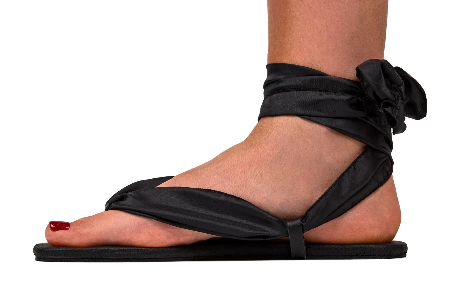 Сандалии Ahinsa с завязками Barefoot — чёрный, фото 7