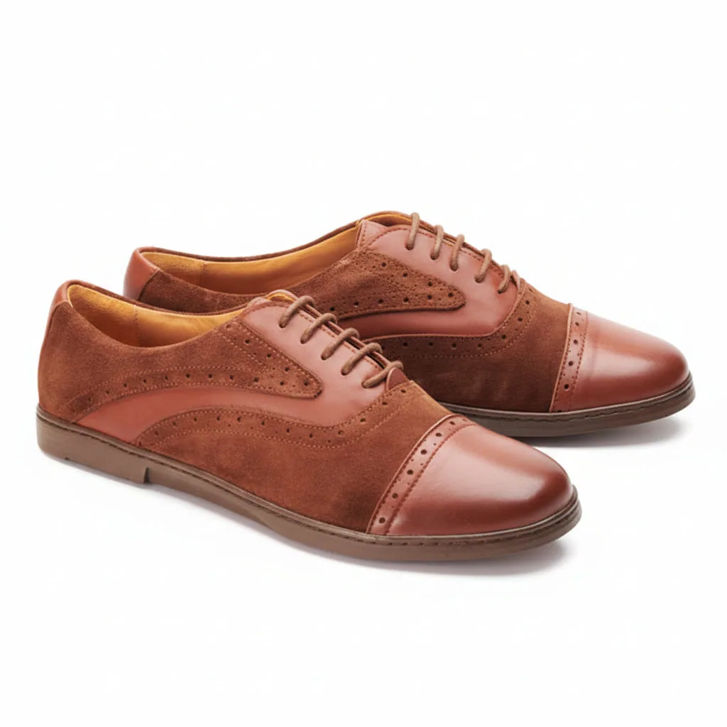 Мужские полуботинки ZAQQ QENTLE Brown (коричневый цвет)